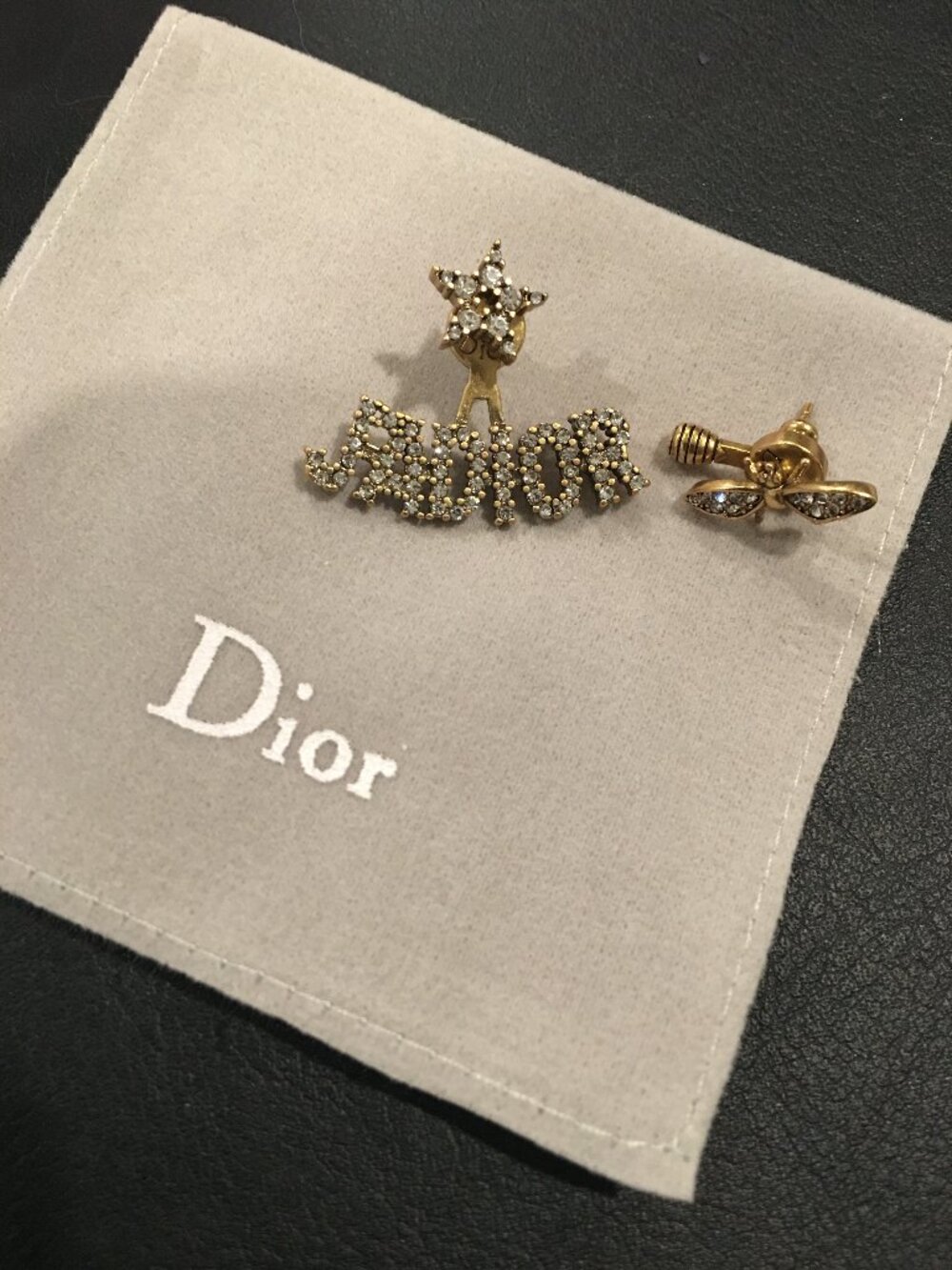 Christian Dior Asymmetrical Pearl Earrings